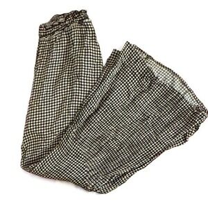 Perfectly Priscilla Gingham Lounge Pants Women Black White Checkered Relaxed Fit